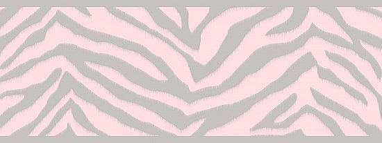 Mia Pink Faux Zebra Stripes Border