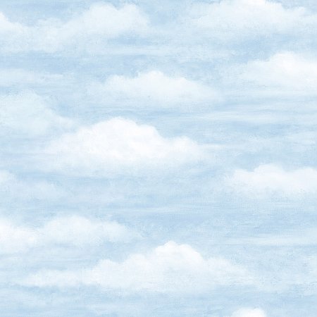 Daydreamer Blue Clouds Faux Effects Wallpaper