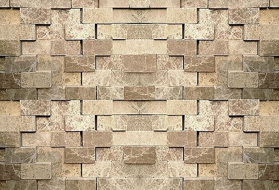 3D Stone Wall Wall Mural