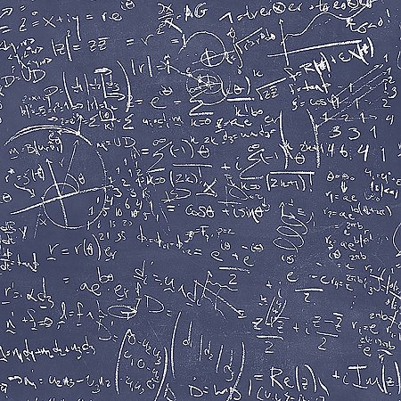 Chalkboard Navy Equation Wallpaper