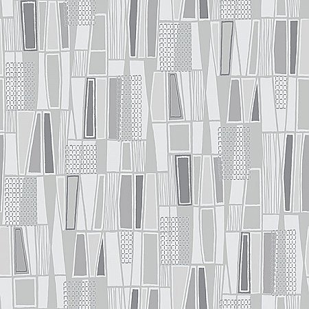 Taavi Grey Retro Geometric Wallpaper