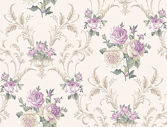 Arlington Floral Scrolling Wallpaper