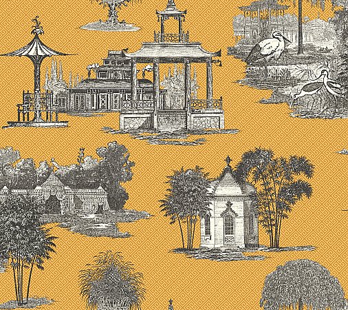 Ashford Toiles Mandarin Wallpaper