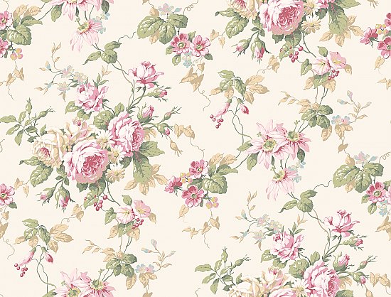 Rose Floral Trail Wallpaper