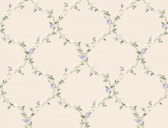 Elegant Rose Trellis Wallpaper