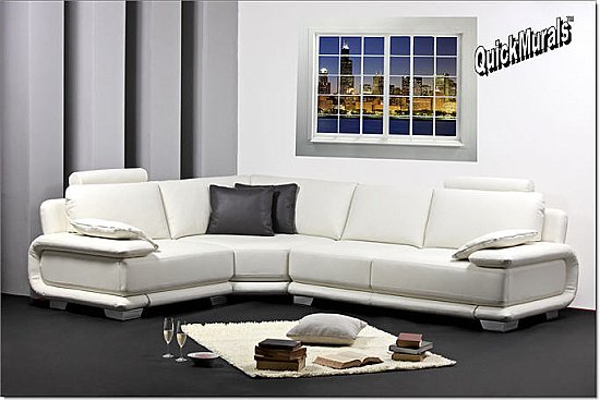 Cityscape Window #2 Peel and Stick Canvas Wall Mural