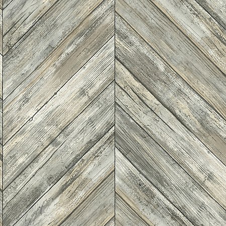 Herringbone Wood Boards Wallpaper