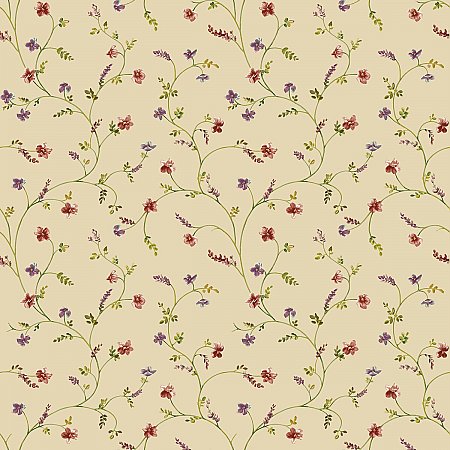 Country Floral Trail Wallpaper