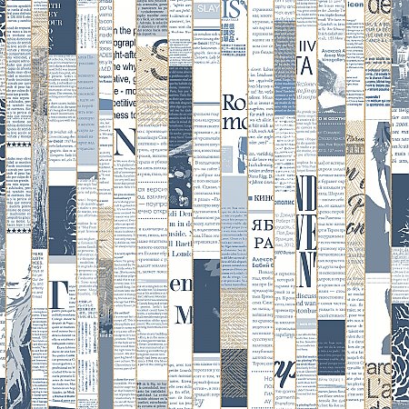 Read Between the Lines Wallpaper - Navy