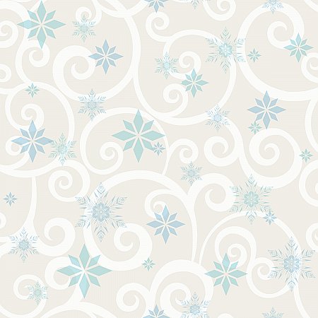 Disney Frozen Snowflake Scroll Wallpaper |Wallpaper And Borders |The Mural  Store