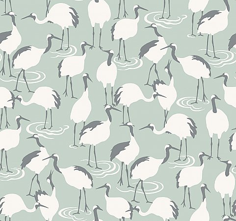Winter Cranes Wallpaper