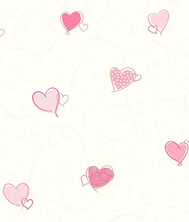 Colorful Hearts Removable Wallpaper