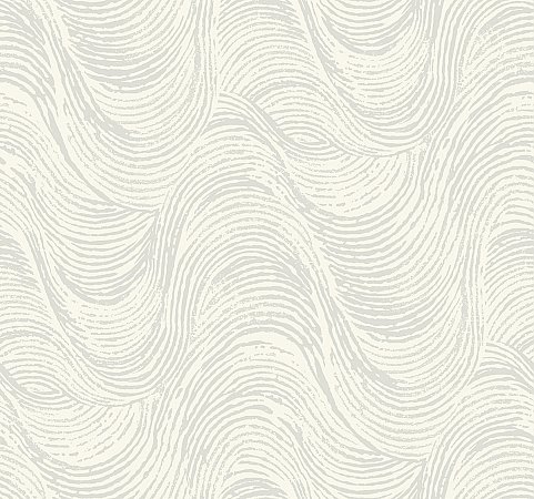 Great Wave Wallpaper - Gray/White