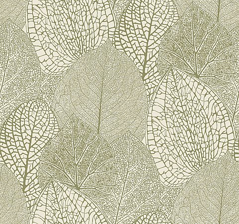 Seasons Wallpaper - Green/Cream