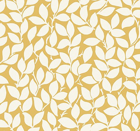 Leaf and Vine Wallpaper - Citrine