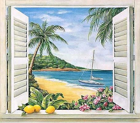 Tropical Window Mural NG8000M
