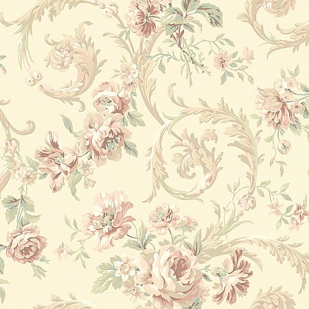 Rococco Floral Wallpaper