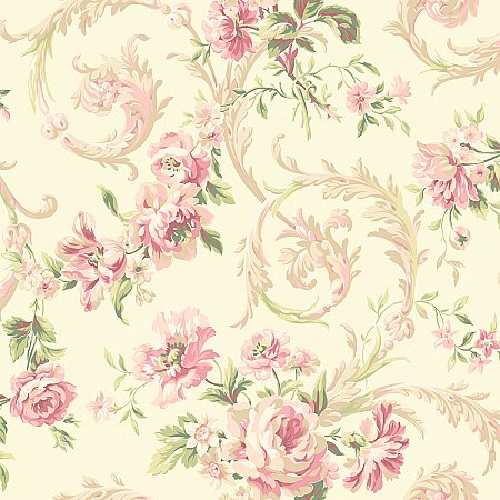 Rococco Floral Wallpaper