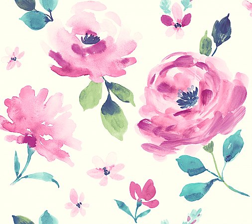 Watercolor Blooms Wallpaper