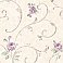 Lotus Lavender Floral Scroll Wallpaper