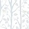 Corwin Blue Bird Branches Wallpaper