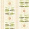 Flora Yellow Modern Floral Stripe Wallpaper