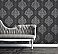 Ambrosia Charcoal Glitter Damask Wallpaper