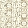 Tianna Gold Ironwork Scroll Wallpaper
