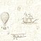 Explorer Khaki Antique Map Wallpaper