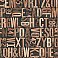 Letterpress Brown Typography Wallpaper