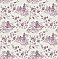 Laure Purple Toile Wallpaper