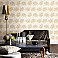 Fanciful Gold Floral Wallpaper