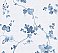 Symon Blue Leaf Trail Wallpaper