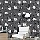 Gallagher Charcoal Floral Trail Wallpaper