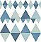 Trilogy Blue Geometric Wallpaper
