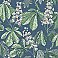 Chestnut Blossom Slate Floral Wallpaper
