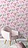 Amour Pink Floral Hearts Wallpaper