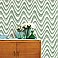 Bargello Green Faux Grasscloth Wave Wallpaper