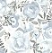 Orla Blue Floral Wallpaper