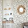 Tate Grey Geometric Linen Wallpaper