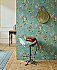 Floris Turquoise Woodland Floral Wallpaper