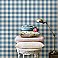Claire Blue Gingham Wallpaper