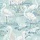 Everglades Aqua Flamingos Wallpaper