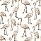 Flamingo Light Grey Graphic Wallpaper