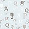 Manuscript Light Blue Letter Font Wallpaper