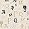 Manuscript Beige Letter Font Wallpaper