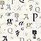 Manuscript Cream Letter Font Wallpaper