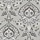 Ashbury Grey Paisley Damask Wallpaper