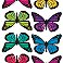 BUTTERFLY 3-D WALL DECALS