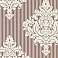 Rowan Rose Damask Stripe Wallpaper